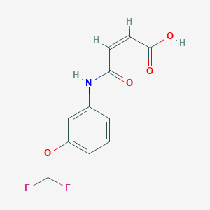 molecular formula C11H9F2NO4 B1405653 (2Z)-4-{[3-(Difluoromethoxy)phenyl]amino}-4-oxobut-2-enoic acid CAS No. 1216321-25-3