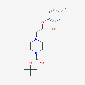 molecular formula C17H24BrFN2O3 B1405660 tert-Butyl 4-[2-(2-bromo-4-fluorophenoxy)ethyl]piperazine-1-carboxylate CAS No. 1227955-27-2