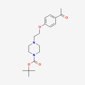 molecular formula C19H28N2O4 B1405661 4-[2-(4-tert-Butoxycarbonylpiperazin-1-yl)ethoxy]acetophenone CAS No. 1227954-75-7