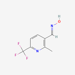 molecular formula C8H7F3N2O B1405662 2-Methyl-6-(trifluoromethyl)nicotinaldehyde oxime CAS No. 1227957-39-2