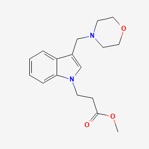 molecular formula C17H22N2O3 B1405664 Methyl 3-[3-(morpholin-4-ylmethyl)-1H-indol-1-yl]propanoate CAS No. 1427460-25-0