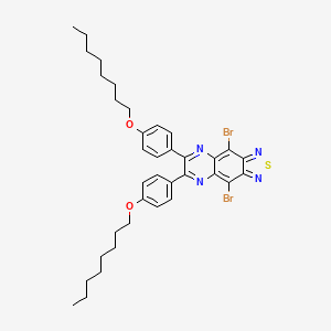 molecular formula C36H42Br2N4O2S B14056677 4,9-Dibromo-6,7-bis(4-(octyloxy)phenyl)-[1,2,5]thiadiazolo[3,4-g]quinoxaline 