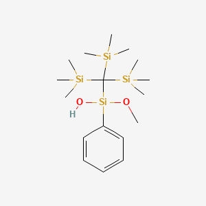 molecular formula C17H36O2Si4 B14056692 Methoxy(phenyl)[tris(trimethylsilyl)methyl]silanol CAS No. 101973-37-9