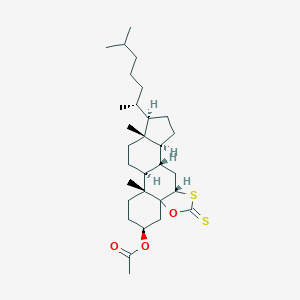 molecular formula C30H48O3S2 B140567 5-alpha,6-alpha-(Oxycarbonothioylthio)cholestan-3-beta-ol acetate CAS No. 133586-85-3