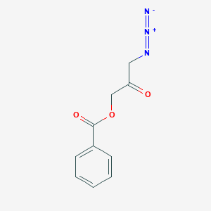 molecular formula C10H9N3O3 B14056722 3-Azido-2-oxopropyl benzoate 