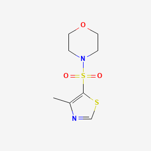molecular formula C8H12N2O3S2 B1405675 4-[(4-Methyl-1,3-thiazol-5-yl)sulfonyl]morpholine CAS No. 1427460-75-0