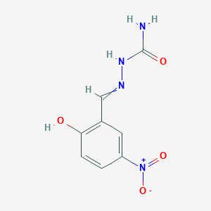 molecular formula C8H8N4O4 B14056769 2-[(2-Hydroxy-5-nitrophenyl)methylene]hydrazinecarboxamide CAS No. 111317-16-9