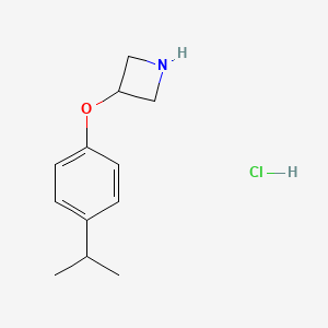 molecular formula C12H18ClNO B1405677 3-(4-Isopropylphenoxy)azetidine hydrochloride CAS No. 1452484-67-1
