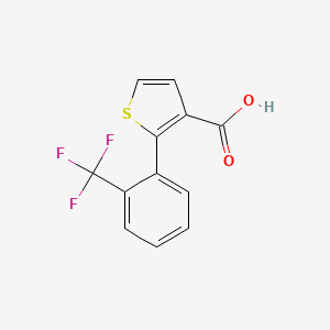 molecular formula C12H7F3O2S B14056812 2-(2-(Trifluoromethyl)phenyl)thiophene-3-carboxylic acid 
