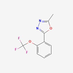 molecular formula C10H7F3N2O2 B1405686 2-甲基-5-[2-(三氟甲氧基)苯基]-1,3,4-噁二唑 CAS No. 1427460-89-6