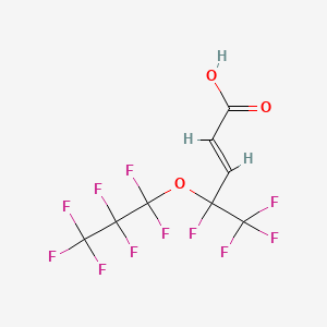 molecular formula C8H3F11O3 B1405689 4,5,5,5-四氟-4-(七氟丙氧基)戊-2-烯酸 CAS No. 261760-09-2