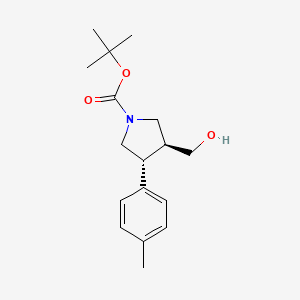 molecular formula C17H25NO3 B1405691 Tert-butyl 3-(hydroxymethyl)-4-(4-methylphenyl)pyrrolidine-1-carboxylate CAS No. 1785761-86-5