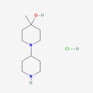 molecular formula C11H23ClN2O B1405694 4-Methyl-[1,4'-bipiperidin]-4-ol hydrochloride CAS No. 1439823-59-2