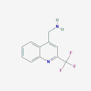 molecular formula C11H9F3N2 B1405703 (2-(Trifluoromethyl)quinolin-4-yl)methanamine CAS No. 1185292-60-7