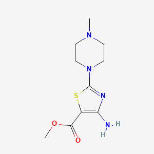 molecular formula C10H16N4O2S B1405713 Methyl 4-amino-2-(4-methylpiperazin-1-yl)-1,3-thiazole-5-carboxylate CAS No. 1427460-91-0