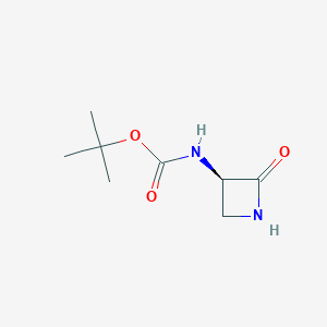 molecular formula C8H14N2O3 B14057138 (R)-tert-butyl (2-oxoazetidin-3-yl)carbamate 