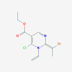 Ethyl 2-(1-bromoethylidene)-6-chloro-1-vinyl-1,2-dihydropyrimidine-5-carboxylate