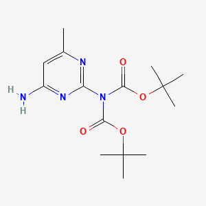 molecular formula C15H24N4O4 B1405727 双叔丁基(4-氨基-6-甲基嘧啶-2-基)氨基甲酸酯 CAS No. 1392396-20-1