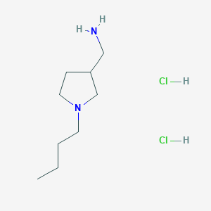 molecular formula C9H22Cl2N2 B1405732 [(1-Butylpyrrolidin-3-yl)methyl]amine dihydrochloride CAS No. 2206608-64-0