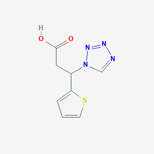 molecular formula C8H8N4O2S B1405741 3-(1H-Tetrazol-1-yl)-3-(2-thienyl)propanoic acid CAS No. 1573547-50-8