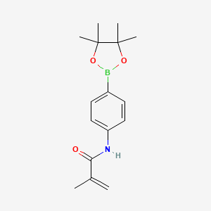 molecular formula C16H22BNO3 B1405748 2-甲基-n-[4-(4,4,5,5-四甲基-1,3,2-二氧杂硼环-2-基)苯基]-2-丙烯酰胺 CAS No. 1056904-41-6