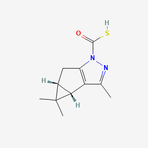 (3bS,4aR)-3,4,4-Trimethyl-3b,4,4a,5-tetrahydro-1H-cyclopropa[3,4]cyclopenta[1,2-c]pyrazole-1-carbothioic O-acid