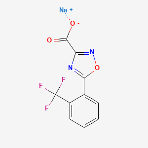 molecular formula C10H4F3N2NaO3 B1405755 Sodium 5-[2-(trifluoromethyl)phenyl]-1,2,4-oxadiazole-3-carboxylate CAS No. 1803601-26-4