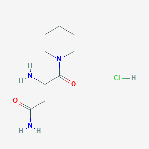 3-Amino-4-oxo-4-piperidin-1-ylbutanamide hydrochloride
