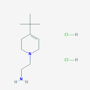 molecular formula C11H24Cl2N2 B1405759 2-(4-Tert-butyl-1,2,3,6-tetrahydropyridin-1-yl)ethan-1-amine dihydrochloride CAS No. 1803582-70-8