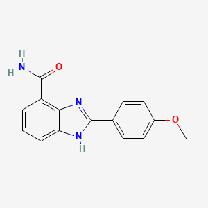 molecular formula C15H13N3O2 B14057597 2-(4-methoxyphenyl)-1H-1,3-benzodiazole-4-carboxamide CAS No. 181135-48-8
