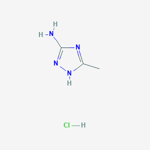 molecular formula C3H7ClN4 B1405761 5-Methyl-4H-1,2,4-triazol-3-amine hydrochloride CAS No. 23350-30-3