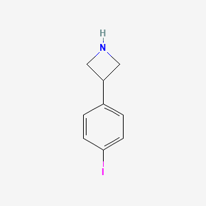 molecular formula C9H10IN B14057613 3-(4-Iodophenyl)azetidine 
