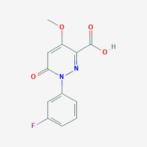 B1405764 1-(3-Fluorophenyl)-4-methoxy-6-oxo-1,6-dihydropyridazine-3-carboxylic acid CAS No. 1638612-42-6