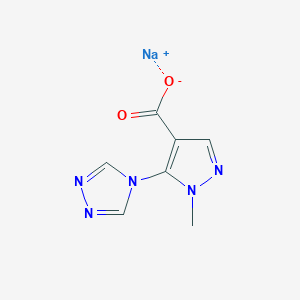 sodium 1-methyl-5-(4H-1,2,4-triazol-4-yl)-1H-pyrazole-4-carboxylate