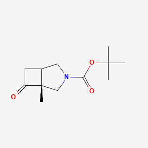 molecular formula C12H19NO3 B14057668 tert-butyl (1R)-1-methyl-7-oxo-3-azabicyclo[3.2.0]heptane-3-carboxylate 