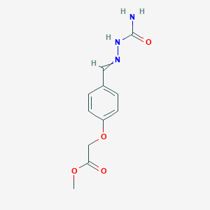 molecular formula C11H13N3O4 B14057681 Methyl 2-[4-[[2-(aminocarbonyl)hydrazinylidene]methyl]phenoxy]acetate CAS No. 869951-81-5