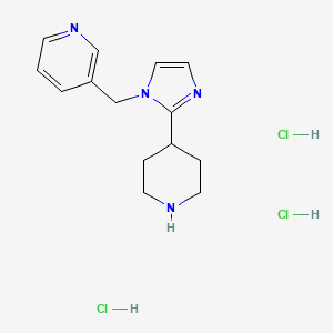 3-[(2-piperidin-4-yl-1H-imidazol-1-yl)methyl]pyridine trihydrochloride