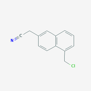 molecular formula C13H10ClN B14057702 1-(Chloromethyl)naphthalene-6-acetonitrile 