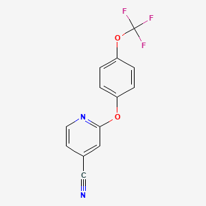 molecular formula C13H7F3N2O2 B1405785 2-[4-(Trifluoromethoxy)phenoxy]isonicotinonitrile CAS No. 1417568-82-1