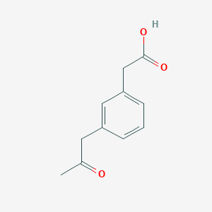 molecular formula C11H12O3 B14057858 1-(3-(Carboxymethyl)phenyl)propan-2-one 
