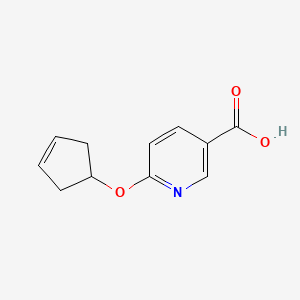 molecular formula C11H11NO3 B1405790 6-(Cyclopent-3-en-1-yloxy)nicotinic acid CAS No. 1355334-64-3