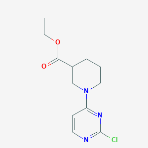molecular formula C12H16ClN3O2 B1405796 Ethyl 1-(2-chloropyrimidin-4-yl)piperidine-3-carboxylate CAS No. 1347757-99-6