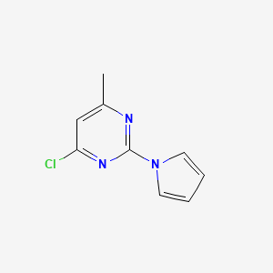 molecular formula C9H8ClN3 B1405798 4-Chloro-6-methyl-2-(1H-pyrrol-1-yl)pyrimidine CAS No. 1355334-50-7