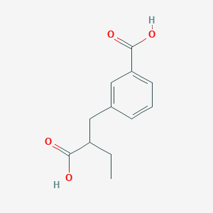 molecular formula C12H14O4 B14057988 3-(2-Carboxybutyl)benzoic acid 