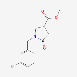molecular formula C13H14ClNO3 B1405799 Methyl 1-(3-Chlorobenzyl)-5-oxopyrrolidine-3-carboxylate CAS No. 1355334-55-2