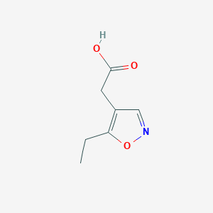 molecular formula C7H9NO3 B140580 2-(5-Ethylisoxazol-4-yl)acetic acid CAS No. 155602-47-4