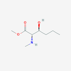 molecular formula C8H17NO3 B14058015 methyl (2S,3S)-3-hydroxy-2-(methylamino)hexanoate 