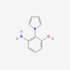 molecular formula C10H10N2O B1405806 3-Amino-2-(1H-pyrrol-1-yl)phenol CAS No. 137352-66-0