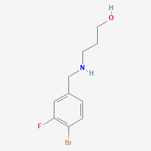 3-{[(4-Bromo-3-fluorophenyl)methyl]amino}propan-1-ol