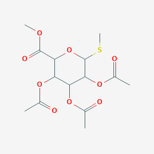 molecular formula C14H20O9S B140581 3,4,5-三乙酰氧基-6-甲硫基氧烷-2-甲酯 CAS No. 129541-34-0